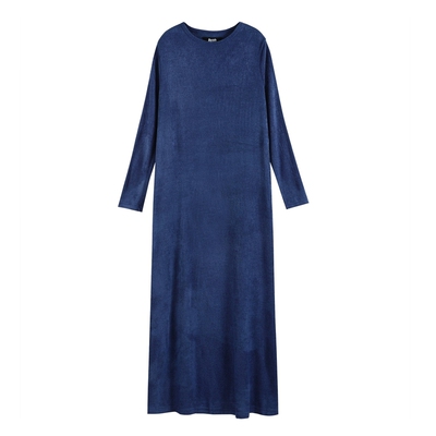 宽松大码针织连衣裙超长款毛衣裙