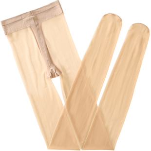 T裆3D哑光丝袜防勾丝无痕大码超薄全透明不掉档裸感夏季女连裤袜