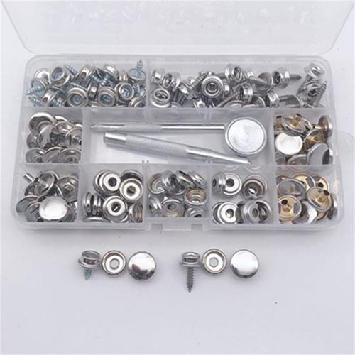 供跨境螺丝大白扣10mm螺丝和扣游艇盒装篷布跨境扣四合15mm