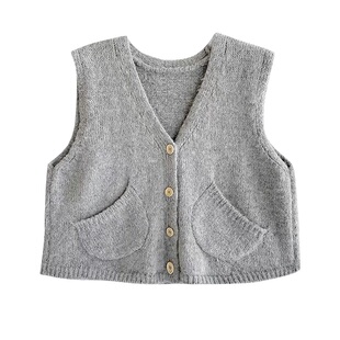 大码胖mm针织开衫马甲女背心秋冬季2025新款外搭叠穿上衣坎肩马夹