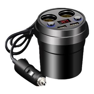 汽车点烟器多功能一拖三用插头汽车充插座一拖二带usb车载充电器