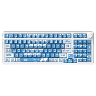 黑爵AK992绫波丽eva联名机械键盘