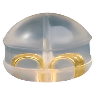 S925银耳帽耳堵耳钉后面耳环托头防掉扣硅胶防滑塞配件耳塞后堵