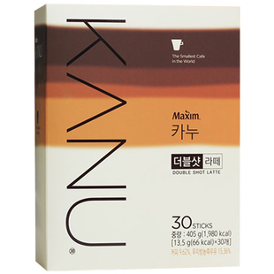 韩国进口 maxim麦馨卡奴KANU50条30条原味特浓拿铁速溶咖啡
