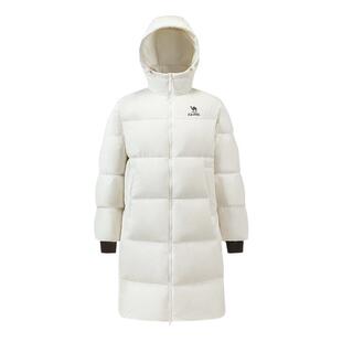 骆驼火神连帽羽绒服中长款25冬季90绒运动羽绒远红外发热外套