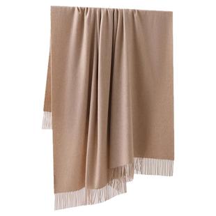 山羊绒纯色羊绒毯披毯盖毯空调毯斗篷披肩头等舱航空旅行长款