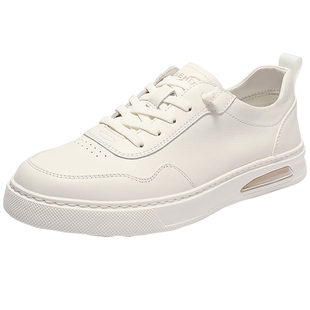 森达板鞋男夏新商场同款简约经典百搭厚底时尚休闲小白鞋1XM01BM5