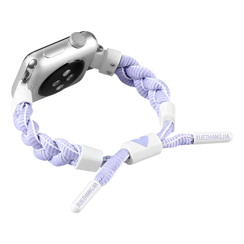 适用iwatchs8表带创意s10新款s9编织夏天女款苹果手表iwatchses7s65手表带女式applewatchs9表链小众腕带电子
