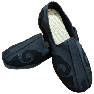 武当太极鞋云勾道士洒鞋女缓震PU底十方鞋武术功夫鞋男晨练帆布鞋