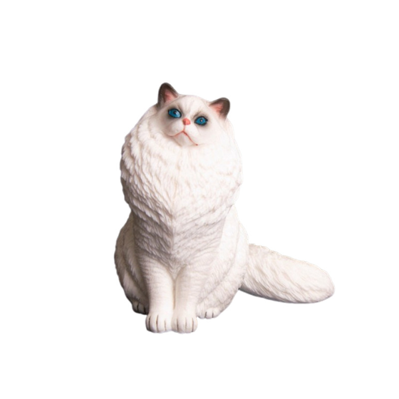 儿童仿真动物园塑胶实心波斯猫玩具小猫咪猫布偶猫男女孩礼物模型