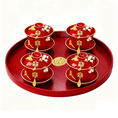 高档结婚敬茶杯套装改口专用