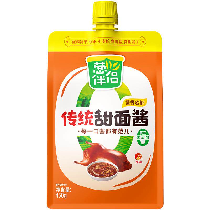 葱伴侣传统甜面酱450g加嘴装