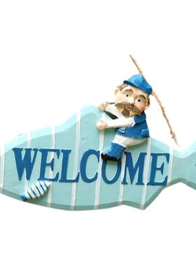 复古做旧美式树脂欢迎光临挂牌