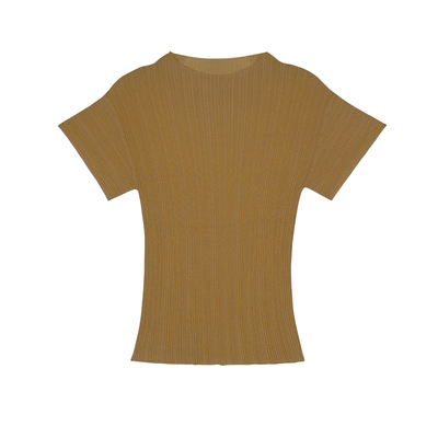 MRS时髦半高领坑条针织短袖长裤