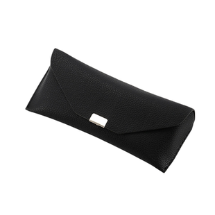 简约时尚个性荔枝纹方扣眼镜盒PU皮质太阳眼镜盒防压抗压墨镜盒子