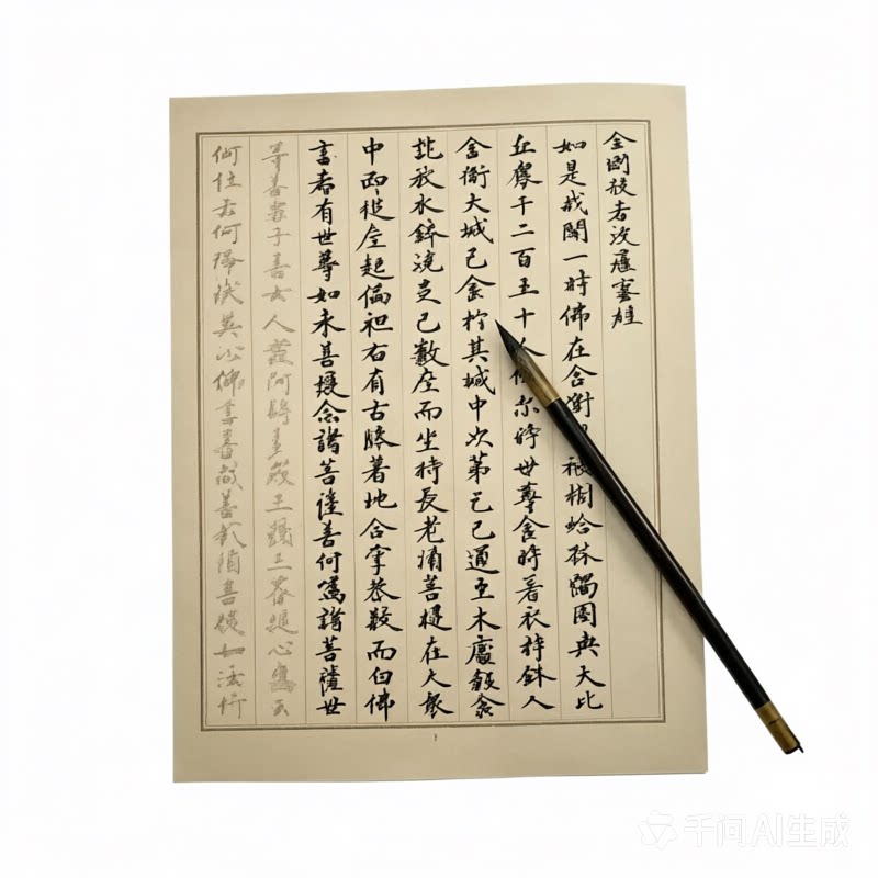 纸墨耕堂 赵孟俯小楷《金刚》字帖 赵孟頫墨迹版临摹毛笔字帖 初学者成人练字静心抄写经书描红练专用宣纸