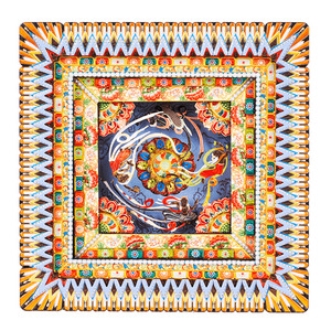 敦煌艺酷X艺模 莫高窟藻井冰箱贴飞天3D立体拼图金属手工拼装模型