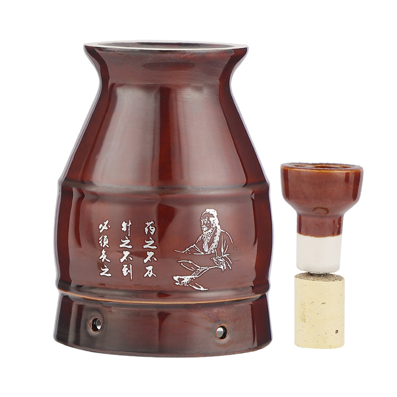 艾灸罐盒随身灸家用刮痧走悬炙条筒馆陶瓷紫砂柱防烫固定架工器具
