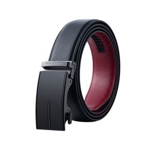 海澜之家皮带男士新款本命年礼物红色裤带真皮加长加大码舒适腰带