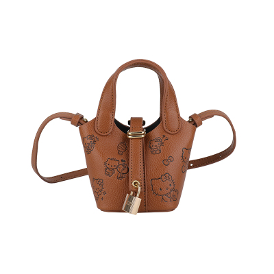 2026新款儿童凯蒂猫印花水桶包潮流斜挎包女宝宝百搭时尚手提包潮