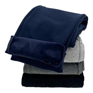 加绒校服裤子藏青色小学生初中秋冬季校裤男童女童儿童蓝色运动裤