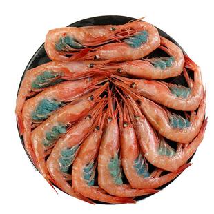 俄罗斯甜虾冰山蓝盒超大生吃冰虾海鲜活速冻牡丹虾刺身级北极甜虾