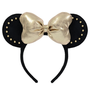 迪士尼乐园游玩发箍金色质感头箍原创发饰蝴蝶结发卡米奇米妮耳朵