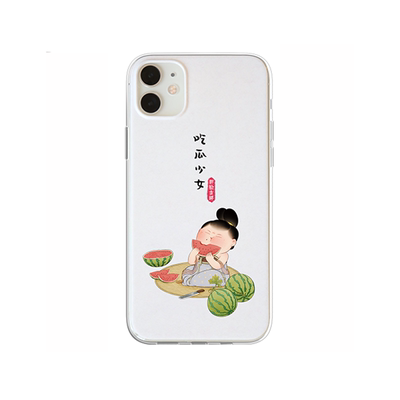 华为p50苹果系列原创手机壳少女