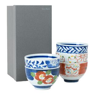 波佐见烧日式米饭碗大号家用陶瓷碗礼盒套装复古和风早餐碗中面碗