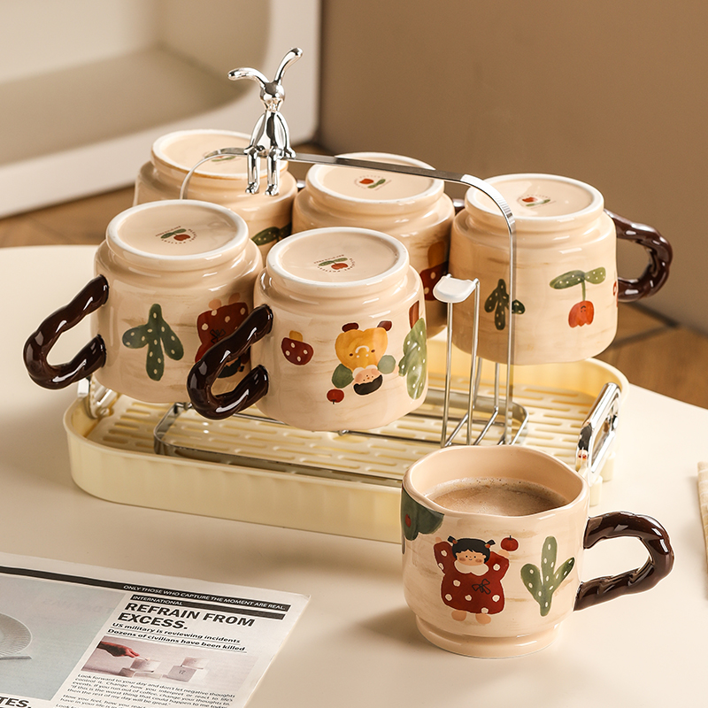 高颜值杯子套装水杯家用套装客厅茶具花茶杯杯具套装乔迁新居待客