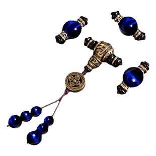 108星月金刚菩提子男女手链项链绿虎眼石黄铜diy配饰配件套装