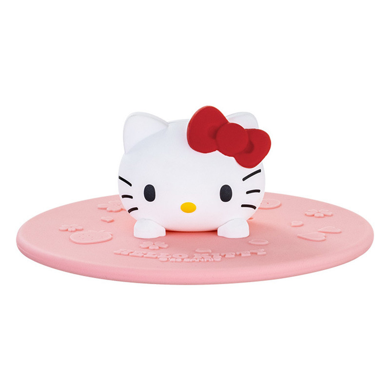 正版hellokitty食品级硅胶杯盖通用圆形玻璃杯水杯马克杯盖子