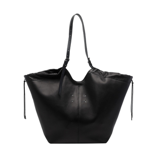 MAISON MARGIELA 女士drawstring黑色羊皮腋下包26早春意大利代购