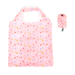 T190涤纶印花布可折叠环保购物袋手机袋 便携收纳袋买菜包手提袋