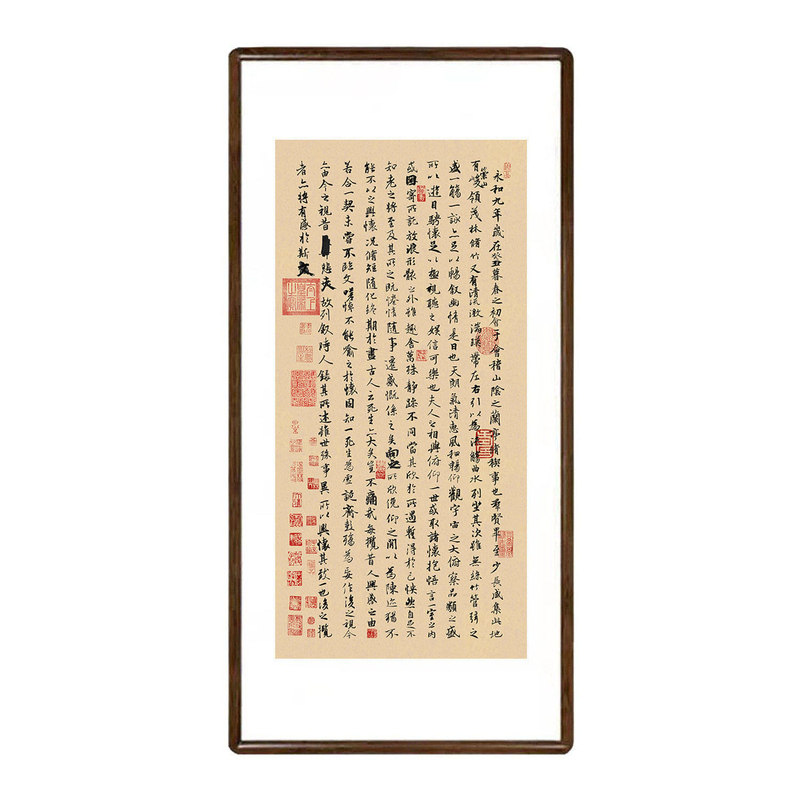 新中式王羲之兰亭序书法挂画