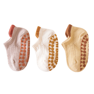 婴儿地板袜子夏季纯棉无骨男女宝宝室内防滑学步袜鞋袜套不勒腿