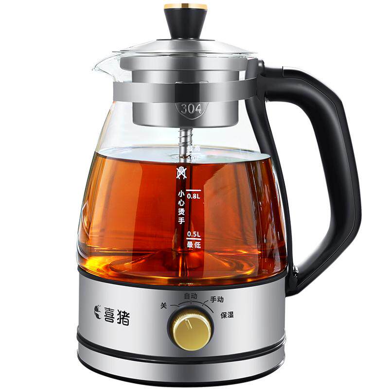 喜猪第六代双滤网蒸汽煮茶器