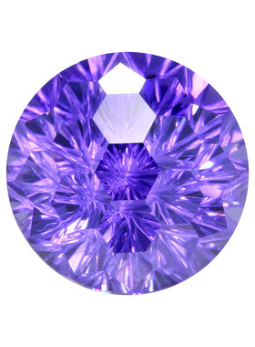 烟花切圆形紫蓝锆尖底裸石 高碳裸钻美甲耳钉镶嵌主石超闪人造锆