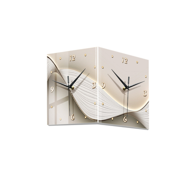 免打孔双面转角发光挂钟