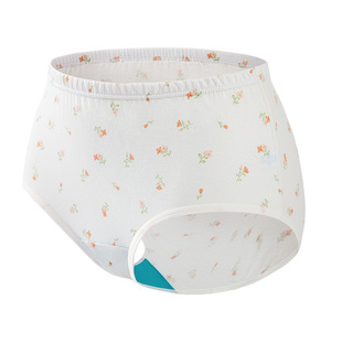 ab内裤【4条装】女士纯棉内衣抗菌中高腰小平角裤官方旗舰店0286