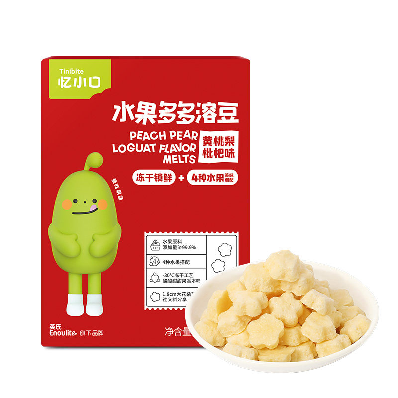 英氏儿童零食水果溶豆奶酪鳕鱼肠
