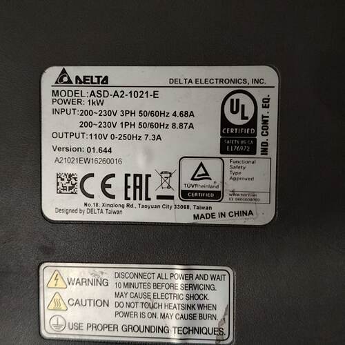 询价-台达A2 1KW ASD-A2-1021-E 成色如图 功能