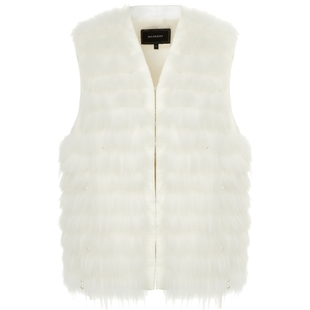 【奥莱】MAXRIENY复古感貉子皮草马甲背心马夹