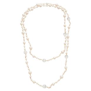 【人鱼眼泪】猫眼石珍珠叠戴项链女气质高级感长款毛衣链精致颈链