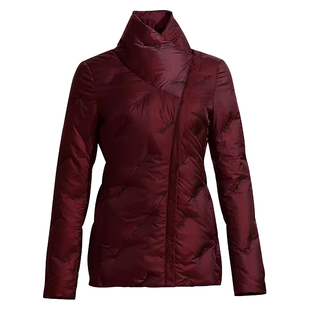 暗红色短款羽绒服女冬2025新款减龄90白鸭绒立领轻薄羽绒外套966