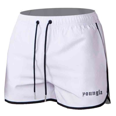 夏季速干网眼轻薄系绳弹力男短裤