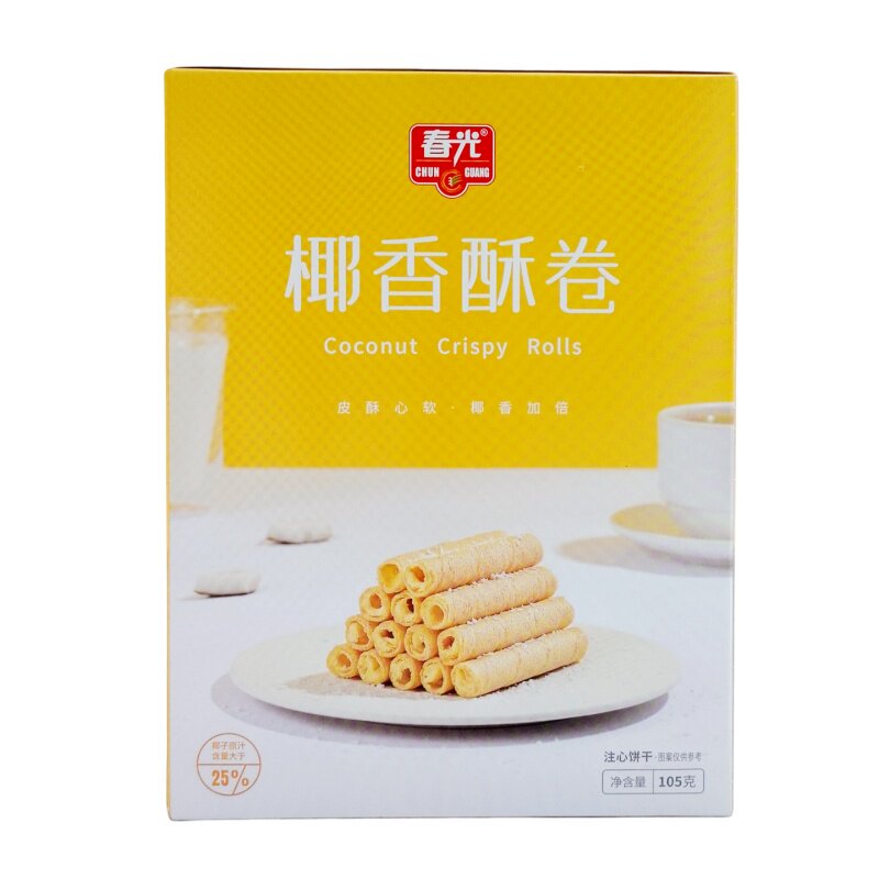海南特产春光薄脆椰香酥卷