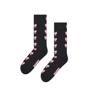 【春夏款】Happy Socks潮牌甜美可爱女生袜子时尚蝴蝶结中筒袜