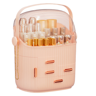 化妆品收纳盒梳妆台护肤品收纳箱防尘大容量桌面整理置物架化妆盒