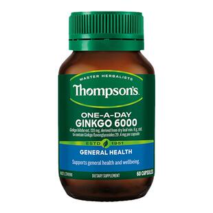 Thompson's汤普森天然银杏精华6000毫克60粒/瓶